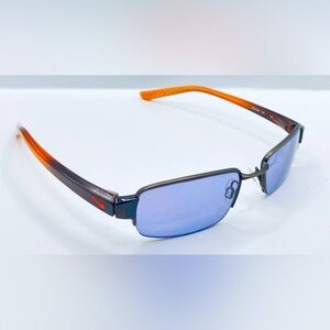 Nike Men's Orange and Blue Sunglasses